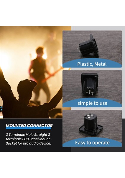 Xlr Erkek Fiş Düz Terminal Panel Monte Konektör 10 Parçası (Yurt Dışından) fırsatları