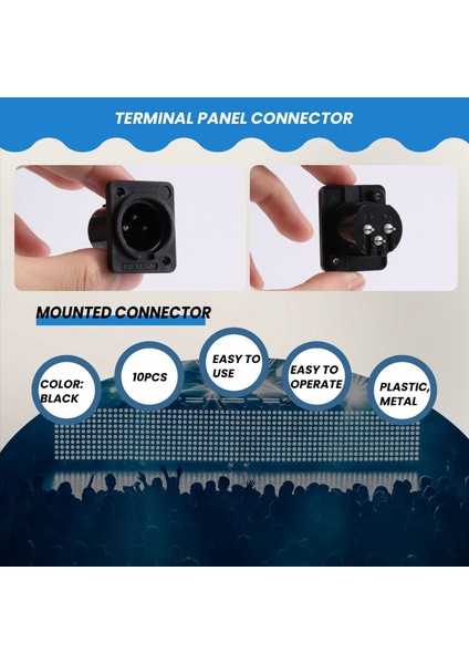 Xlr Erkek Fiş Düz Terminal Panel Monte Konektör 10 Parçası (Yurt Dışından) indirimleri