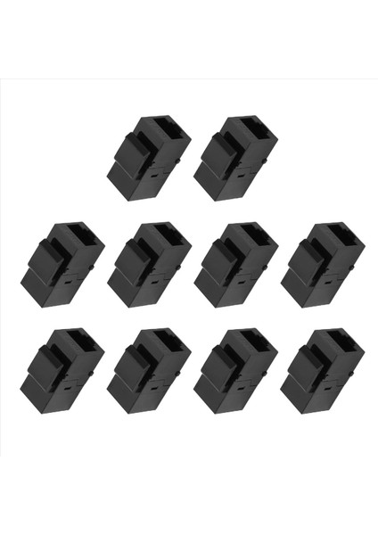 10PCS RJ45 Konnektör Keystone Jack Cat6 Uzatma Bağlayıcı Ethernet Ağı Lan Kat 6 Kullanıcı Kabloları Adaptörü, Siyah (Yurt Dışından) modelleri