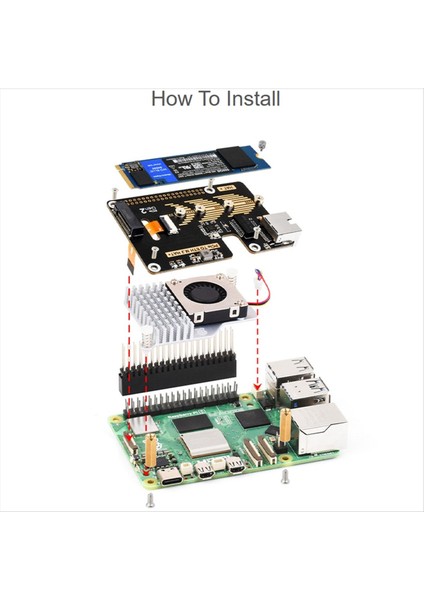 Micro-Snow Berry Pi 5 Pcle&#39;den Gigabit Ethernet /m.2 Transfer Kurulu Şapkası+Standart Antioksidan Batan Altın (Yurt Dışından) indirimleri