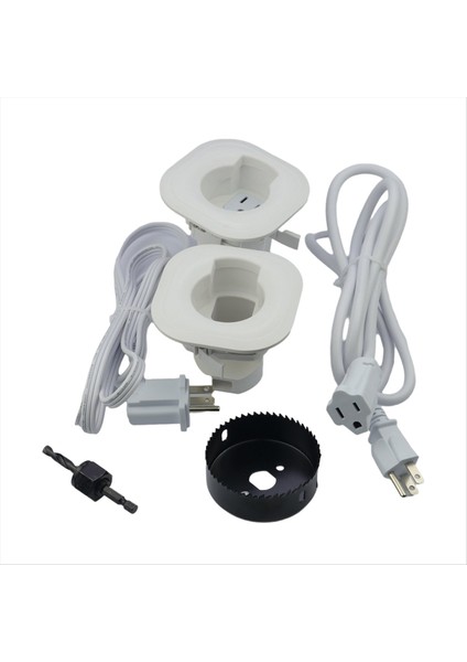 Duvarda Kablo Yönetim Kiti Tv Kabloları Gizle Için Delik Testere Tv Montaj Yaparken Kolay Kurulum Için Testere Eklentisi (Yurt Dışından)