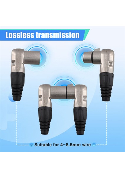 1paır 3 Pın Xlr Erkek Kadın Jack Konnektörü Mikrofon Kablosu Dik Açısı 90 Derece Ses Tel Konektörü Hoparlör Sistemleri Için (Yurt Dışından) fırsatları