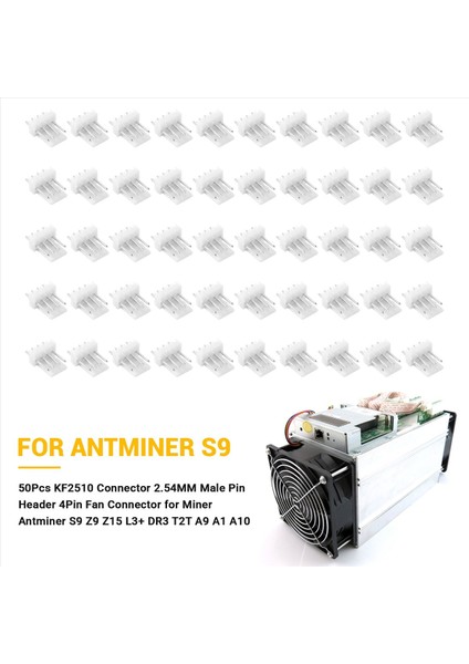 50PCS KF2510 Konektör 2.54MM Erkek Pim Başlığı 4pin Asıc Miner Antminer S9 Z9 Z15 L3+ Dr3 T2T A9 A1 A10 (Yurt Dışından) indirimleri