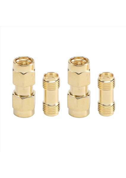 2 Pcs Sma Erkek To Sma Erkek Fiş+ 2 Pcs Sma Dişi To Sma Dişi Jack Rf Koaksiyel Adaptör Konnektörü (Yurt Dışından) fiyatları