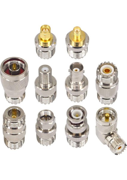 20PCS Rf Koaksiyel Konnektör Kiti Uhf SO239 PL259 Adaptör Uhf&#39;yi Sma/bnc/n/uhf/f Adaptörü Cb Anteni Için Coax Adaptörü (Yurt Dışından) modelleri