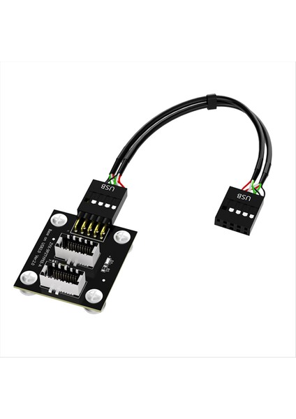 Çift USB 3.1 Ön Panel Soketi Anahtar-A Type-E-Usb 2.0 9pin Ana Pano Başlığı Erkek Kablo Uzatma Adaptörü (Yurt Dışından)