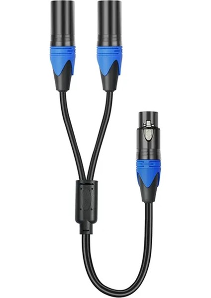 50CM Xlr Ayırıcı Kablosu 1 Xlr Dişi To 2 Xlr Erkek Xlr Y Ayırıcı Kablolu Kablo Mikrofon Ayırıcı Kordon Amplifikatör Mikser Için Fmm (Yurt Dışından)