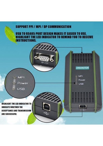 Siemens S7-200/300/400 Plc RS485 Profıbus Mpı Ppı Iletişimi Için Amsamotion USB Programlama Kablosu 6ES7972-0CB20-0XA0 (Yurt Dışından) indirimleri