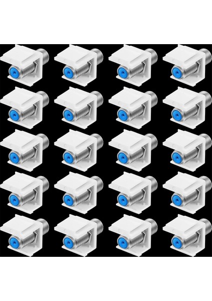 20 Pack Coax Keystone Jack Eki, F-Tipi Rg6 Kablo Genişletici Kadından Duvar Plakası ve Yama Paneli Için (Yurt Dışından) fırsatları