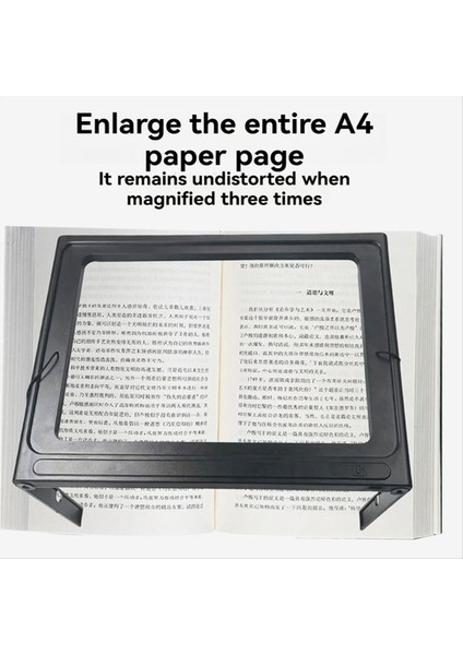 Okuma Büyüteç 3x Büyük Tam Sayfa Katlanabilir Masaüstü Büyütme Camı Yaşlılar Için LED Işıkları ile Görme Kitap Okuma (Yurt Dışından) fiyatları