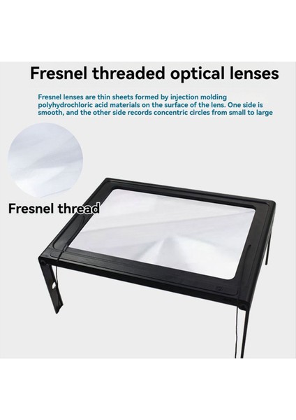 Okuma Büyüteç 3x Büyük Tam Sayfa Katlanabilir Masaüstü Büyütme Camı Yaşlılar Için LED Işıkları ile Görme Kitap Okuma (Yurt Dışından) fırsatları