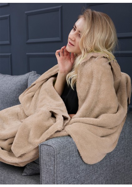 Deluxe Wellsoft Tv Battaniyesi Bej Tek Kişilik Battaniye 150X200 cm fiyatları