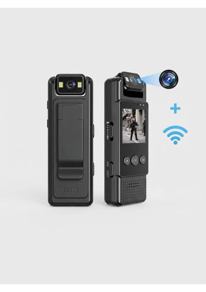 Mini Vücut Kamerası – 1080P Hd Video, Fotoğraf, Ses Kaydı, Hareket Sensörü ve 180° Döner Lens - Wıfı fiyatları