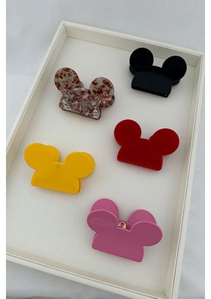 Mickey Mouse Tasarım Çocuk Tokası Kırmızı modelleri