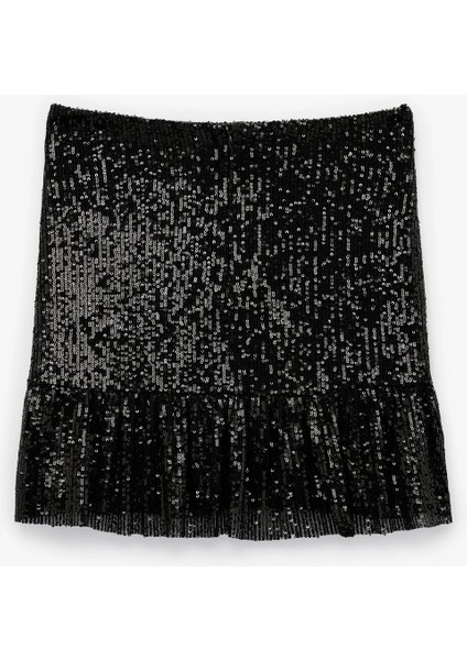 Astarlı Payetli Kloş Mini Etek Pullu indirimleri