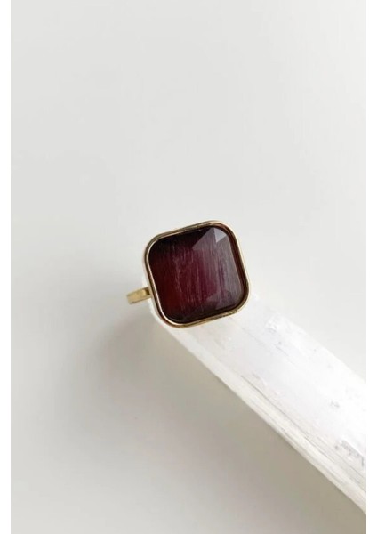 Aurum Brown Tasarım Ayarlanabilir Kadın Çelik Yüzük Altın fiyatları