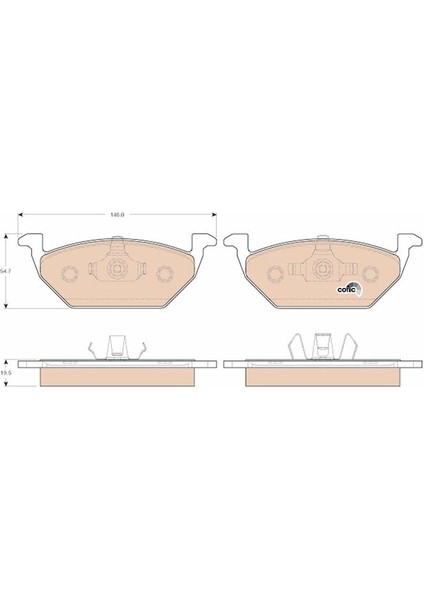 GDB1984 GDB1357 Ön Balata Golf Iv Bora 97-6.05 Polo 99 > Octavıa 97 >leon Toledo 99-06 Ibıza 02 > Audı 1J0698151A-1J0698151B-6R0698151A