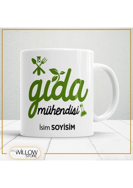 Gıda Mühendisi Temalı Porselen Kupa Bardak,hediyelik,yüksek Kalite,meslekler Temalı