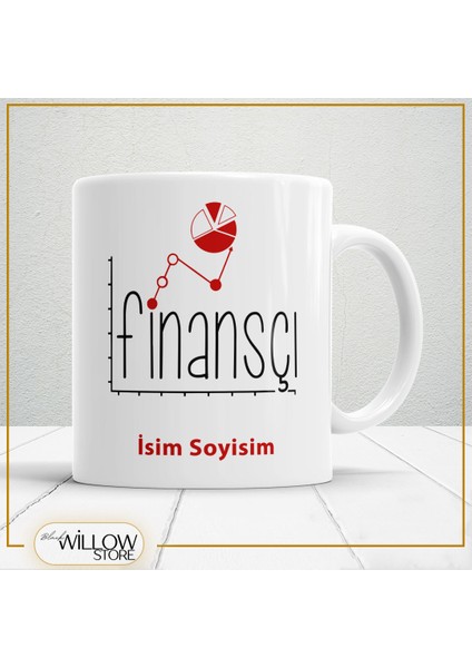 Finansçı 2 Temalı Porselen Kupa Bardak,hediyelik,yüksek Kalite,meslekler Temalı