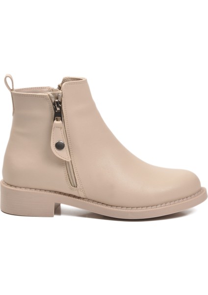 Bej Cilt Polarlı Kaymaz Taban Kadın Topuklu Bot 224581 Z fiyatları
