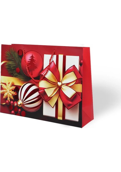 32X26 Lüks Karton Çanta Varak Baskılı -Yılbaşı Temalı fiyatları