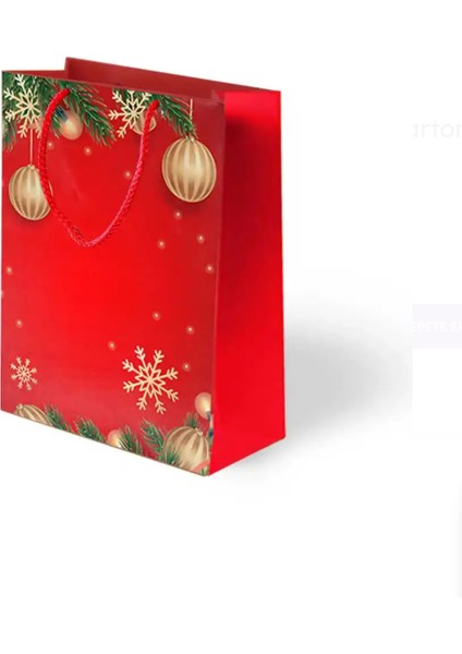 Yılbaşı Coşkusu Karton Çanta 25X30CM