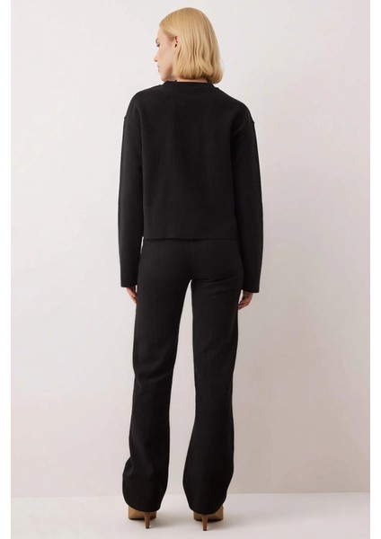 Kadın Alt Üst Selanik Nervürlü Örme Üst ve Geniş Paça Rahat Kesim Pantolon Takımı Günlük Şıklık Şık indirimleri