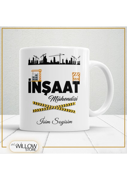 Inşaat Mühendisi Temalı Porselen Kupa Bardak,hediyelik,yüksek Kalite,meslekler Temalı