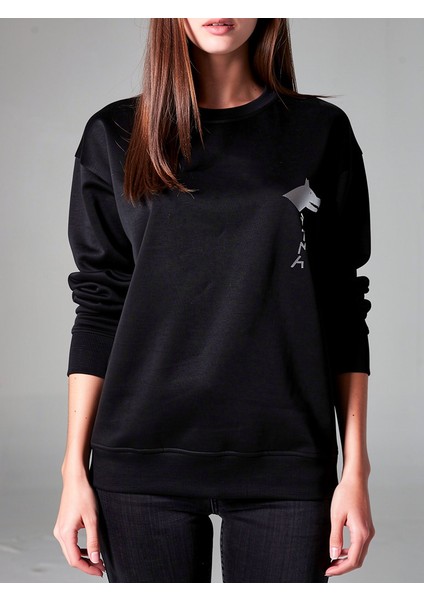 3 Iplik Şardonlu Göktürk Kurt Nakış Işlemeli Premium Kadın Sweatshirt fiyatları