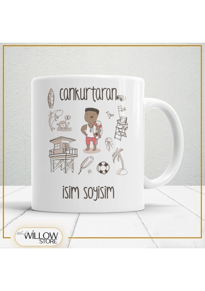 Can Kurtaran Temalı Porselen Kupa Bardak,hediyelik,yüksek Kalite,meslekler Temalı