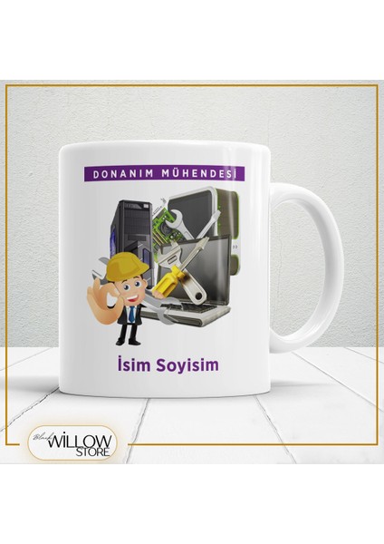 Donanım Mühendisi 2 Temalı Porselen Kupa Bardak,hediyelik,yüksek Kalite,meslekler Temalı