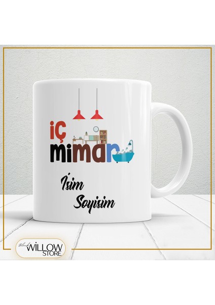 Iç Mimar 2 Temalı Porselen Kupa Bardak,hediyelik,yüksek Kalite,meslekler Temalı