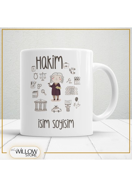 Hakim 2 Temalı Porselen Kupa Bardak,hediyelik,yüksek Kalite,meslekler Temalı