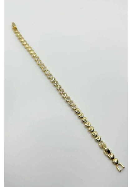 Luxe Romance Kuyumcu Işçiliği 14K Altın Kaplama Premium Seri Kadın Çelik Bileklik Altın