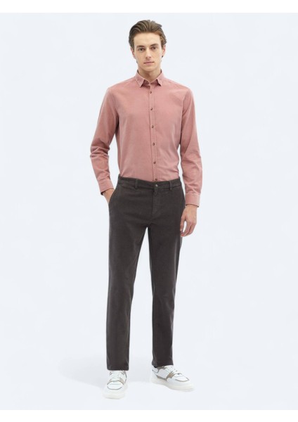 Gri Dokuma Regular Fit Kadife Casual Pamuk Karışımlı Pantolon indirimleri