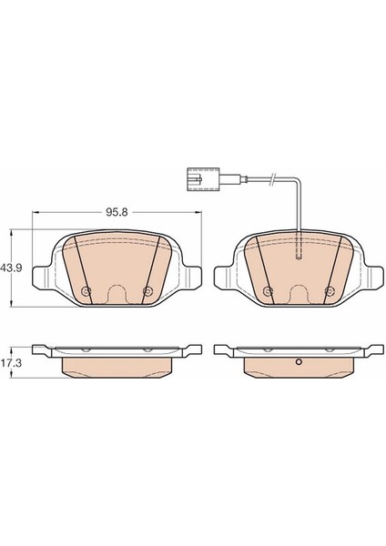 GDB1985 Arka Balata Lınea 1.6 Dmtj 09 > Euro5 Fişli 95.8X43.9X17.3 77365858