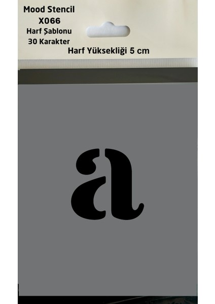 Stencil Harf Boyama Şablonu X066