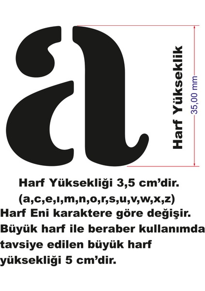 Stencil Harf Boyama Şablonu X066 modelleri