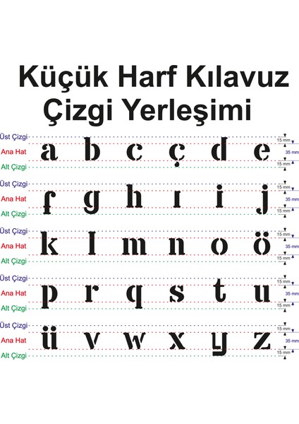 Stencil Harf Boyama Şablonu X066