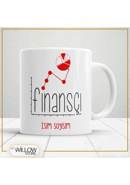 Finansçı Temalı Porselen Kupa Bardak,hediyelik,yüksek Kalite,meslekler Temalı