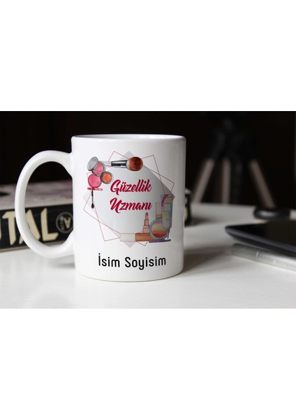 Güzellik Uzmanı Temalı Porselen Kupa Bardak,hediyelik,yüksek Kalite,meslekler Temalı
