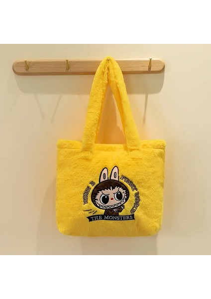 Yeni Raab Omuz Çantası Karikatür Büyük Kapasiteli El Çantası Peluş Oyuncak Çantası Öğrencilerin Messenger Çantasının Açık Hava Seyahati Için. Renk: Sarı/boyut: Tek Boyut-Herkes (Yurt Dışından)