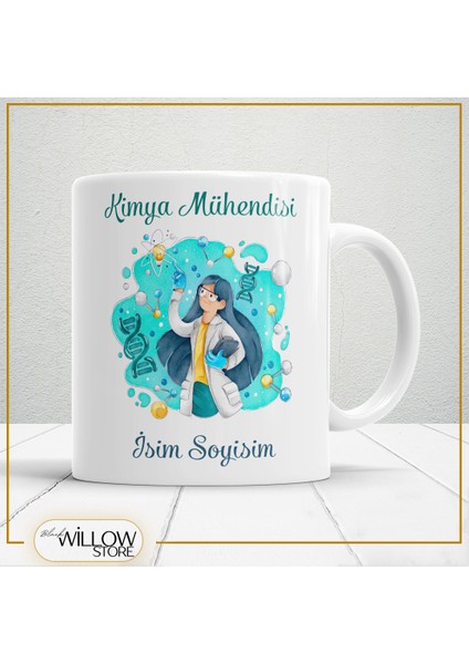 Kimya Mühendisi Temalı Porselen Kupa Bardak,hediyelik,yüksek Kalite,meslekler Temalı