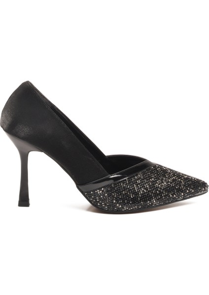 Siyah Saten Taş Işlemeli Kadın Abiye Ayakkabı 357192 Z fiyatları