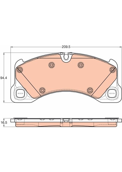 GDB1969 Ön Balata Vw Touareg 3.0 V6-4.2 V8 10 > Porsche Cayenne 3.0-3.6-4.2-4.8 10 > 7P0698151B-7P0698151C-95535193961