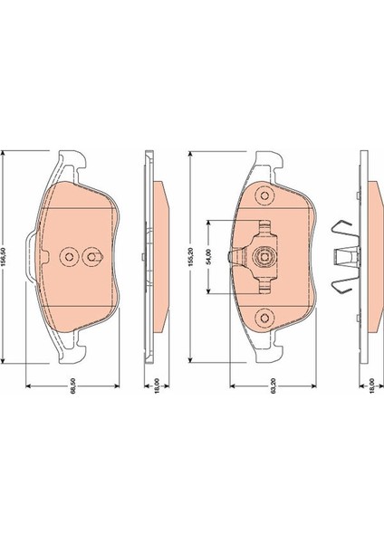 GDB1788 Ön Balata Renault Laguna Iıı 07>15 Latıtude 11> 2.0dci 3.0dci 410600032R-410602933R-410607369R