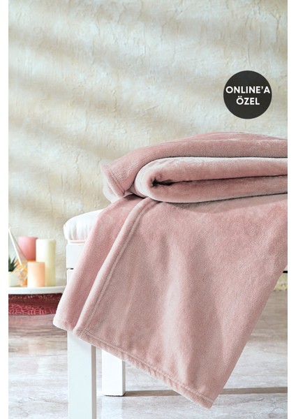 Olenna Wellsoft Tv Battaniyesi 140X190 cm - Pudra