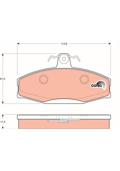 GDB1280 Ön Balata Favorit 91-97 Felıcıa 92-01 Caddy 1.6 1.9d 96-12.00 6U0698151B-6U0698151E