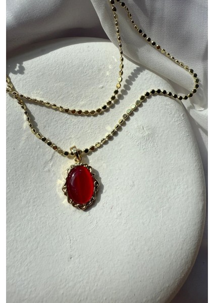 Özel Seri Scarlet Grace Tasarım Arpa Zincirli 60 cm Kadın Çelik Kolye Altın - 60 cm modelleri