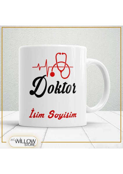 Doktor Temalı Porselen Kupa Bardak,hediyelik,yüksek Kalite,meslekler Temalı